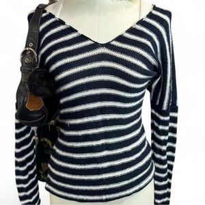 Vince 100% Linen Striped Knit Sweater | XS